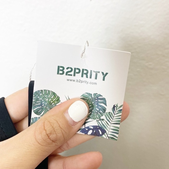 B2PRITY Black Striped One Piece Women XL Swimsuit - Picture 4 of 4